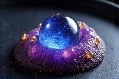 Kosmische kulinarische Inszenierung