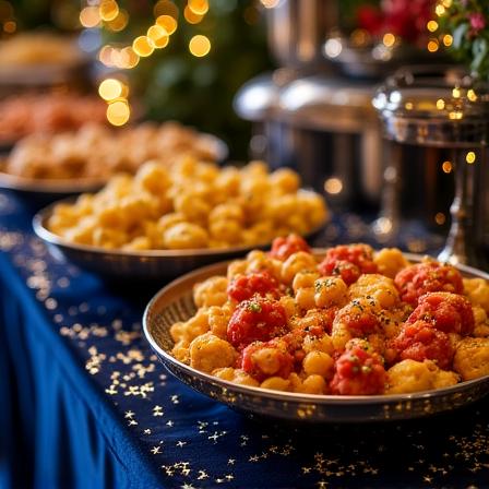 Event Catering Buffet im Weltraum-Stil